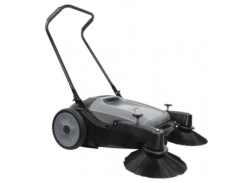 Manual Floor Sweeper - Johnny Vac - 32" (81.3 cm) Cleaning Path -  2 Side Brushes - Tank of 10.5 gal (40 L)