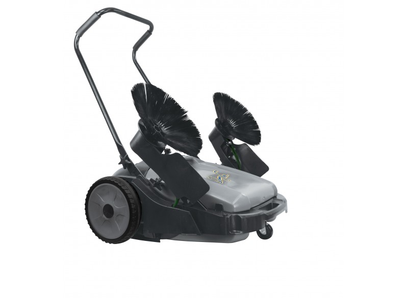 Manual Floor Sweeper - Johnny Vac - 32" (81.3 cm) Cleaning Path -  2 Side Brushes - Tank of 10.5 gal (40 L)