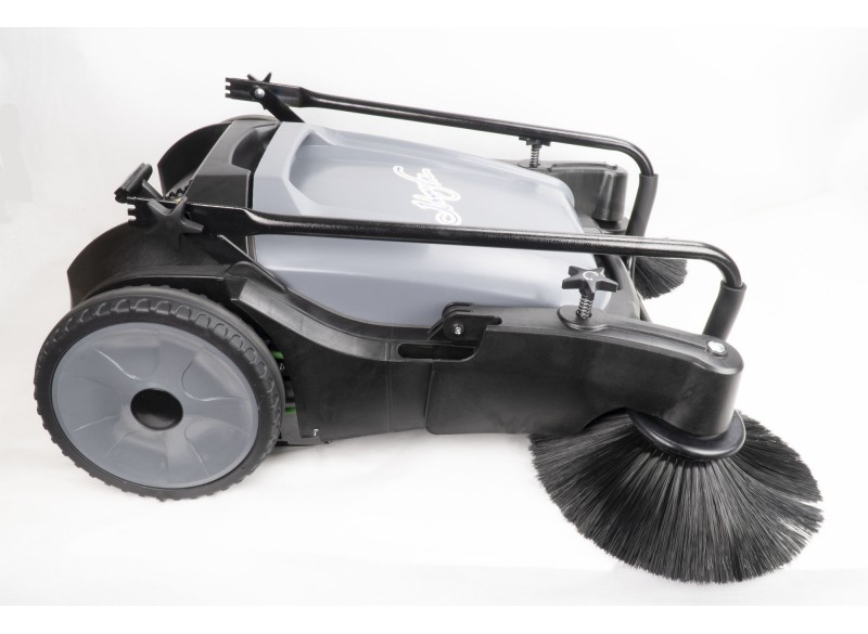 Manual Floor Sweeper - Johnny Vac - 32" (81.3 cm) Cleaning Path -  2 Side Brushes - Tank of 10.5 gal (40 L)