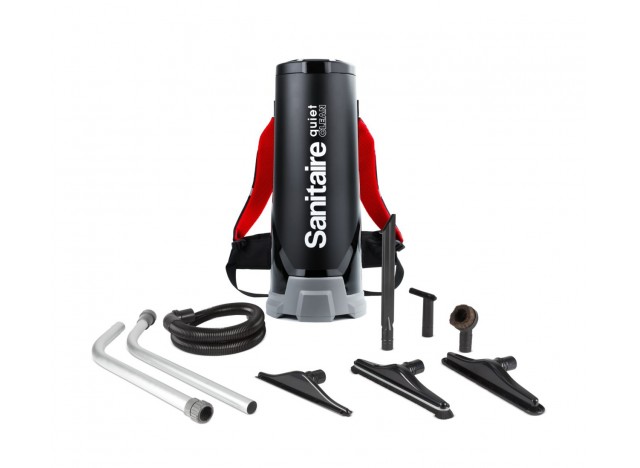 Commercial Back Pack Vacuum by Sanitary Quiet - 1380 Watts Motor - 10L Capacity - Noise Level of 62.5 dB