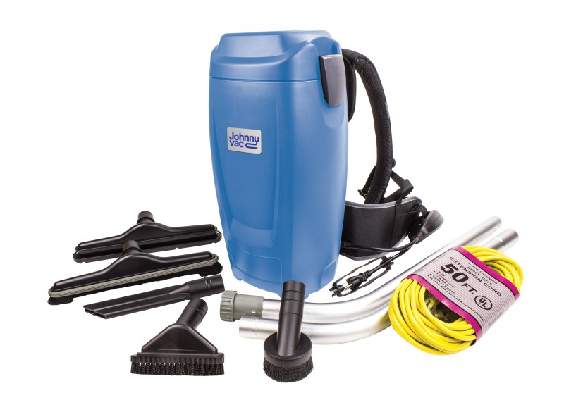 Backpack Vacuum - Johnny Vac - Capacity of 1.5 gal (5,65 L) - HEPA Filtration - with Accessories and Superior Quality Harness