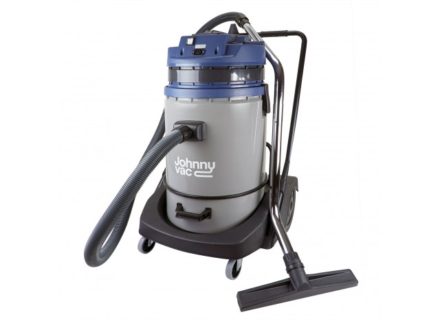 Wet & Dry Commercial Vacuum - Capacity of 16 gal (60.5 L) - Tank on Trolley - Electrical Outlet for Power Nozzle - 10' (3 m) Hose - Plastic and Aluminum Wands - Brushes and Accessories Included - IPS ASDO07416
