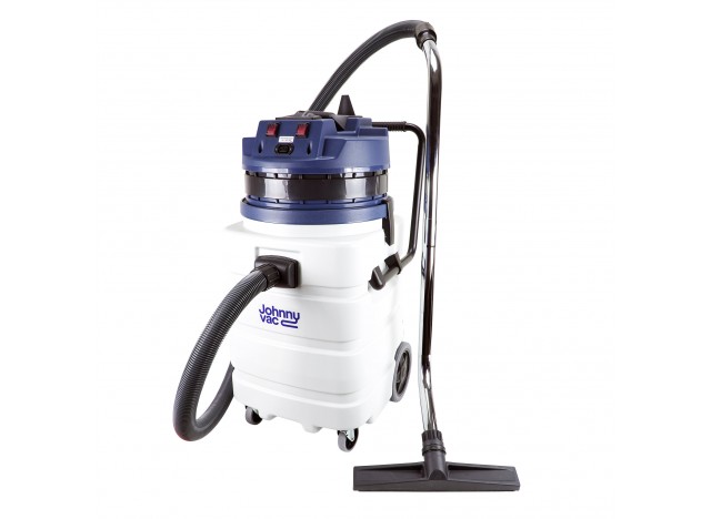 Heavy Duty Wet & Dry Commercial Vacuum - Capacity of 22.5 gal (85 L) - 2 Motors - Electrical Outlet - 8' Hose - Plastic and Aluminum Wands - Brushes and Accessories Included - IPS ASDO07433
