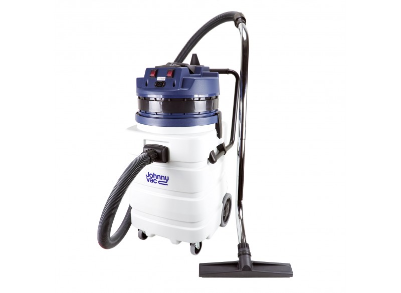 Heavy Duty Wet & Dry Commercial Vacuum - Capacity of 22.5 gal (85 L) - 2 Motors - Electrical Outlet - 8' Hose - Plastic and Aluminum Wands - Brushes and Accessories Included - IPS ASDO07433