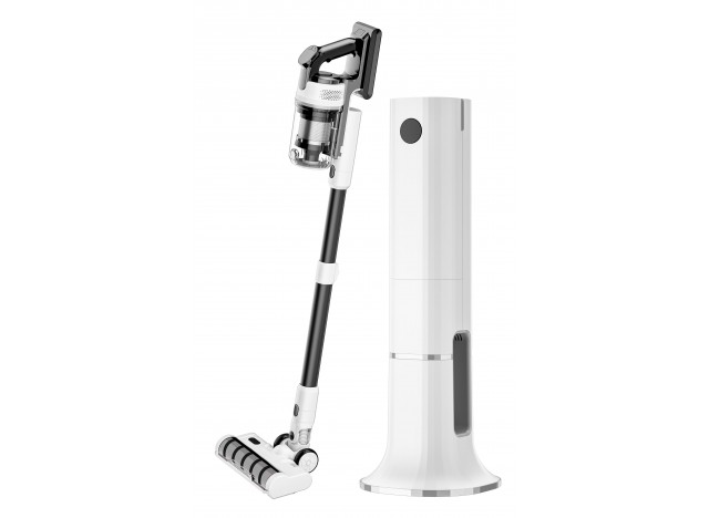 Cordless Stick Vacuum Cleaner with Charging Station - SERENITY - 25.9 V Battery - White