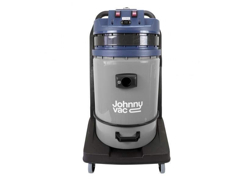 Wet and Dry Commercial Vacuum Cleaner - Capacity of 16 gal (60.5 L) - 2 Motors - Tank on Tilting Trolley - Electrical Outlet for Power Nozzle - 8' Hose - Metal Wands - Brushes and Accessories Included - IPS KOALA 420B JV