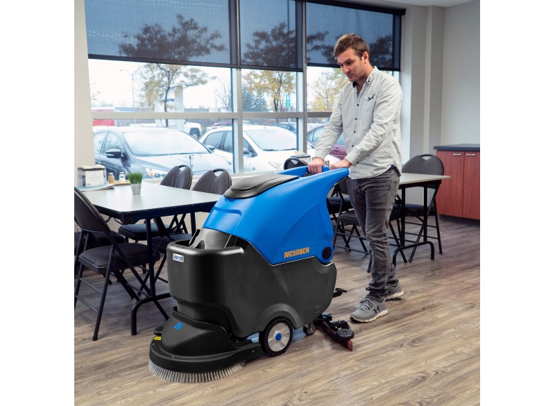 Johnny Vac - 20" Auto-Scrubber with 24 V 200 A/H Battery and Charger, 1950 m2/hr Efficiency