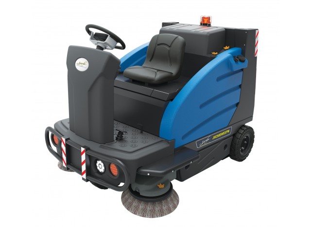 Industrial Ride-On Sweeper Machine JVC59SWEEPN from Johnny Vac - 59" (1498 mm) Cleaning Path - Battery & Charger Included