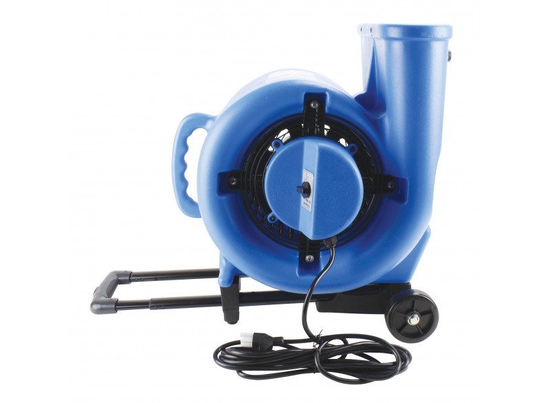 Portable Floor Blower / Fan / Floor Dryer - Johnny Vac - Fan Diameter 9.5" (24 cm) - 3 Speeds with Telescopic Handle and Wheels - Blue