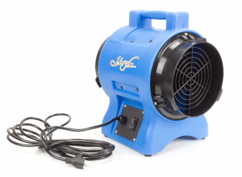 Industrial Blower / Fan / Floor Dryer - Johnny Vac - Fan Diameter 12" (30.4 cm) - Sealed Motor - 1 speed - with Handle - Blue