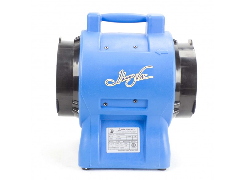 Industrial Blower / Fan / Floor Dryer - Johnny Vac - Fan Diameter 12" (30.4 cm) - Sealed Motor - 1 speed - with Handle - Blue