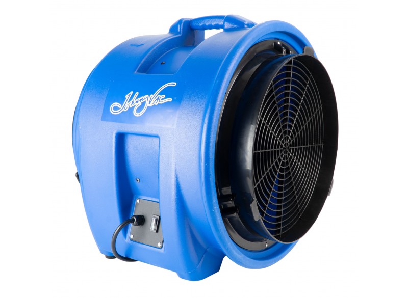 Industrial Blower / Fan / Floor Dryer - Johnny Vac - Fan Diameter 16" (40,6 cm) - Sealed Motor - 1 speed - with Handle - Blue