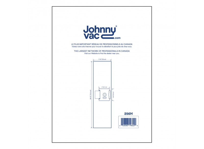 Sac microfiltre HEPA pour aspirateur Johnny Vac AS6, Ghibli AS6 - paquet de 5 sacs