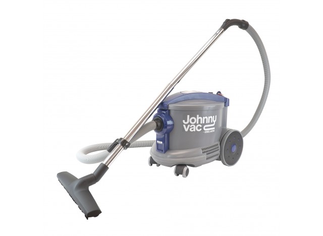 Commercial Canister Vacuum - Johnny Vac - Heavy Duty - On-Board Tools - Paper Bag - Grey & Blue - Ghibli AS6 D12