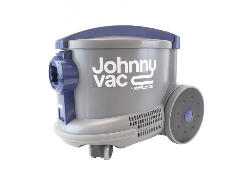 Aspirateur chariot commercial - Johnny Vac - robuste - outils à bord - sac en papier - gris et bleu - Ghibli AS6 D12