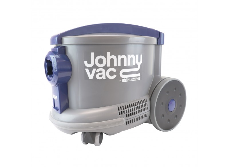 Commercial Canister Vacuum - Johnny Vac - Heavy Duty - On-Board Tools - Paper Bag - Grey & Blue - Ghibli AS6 D12