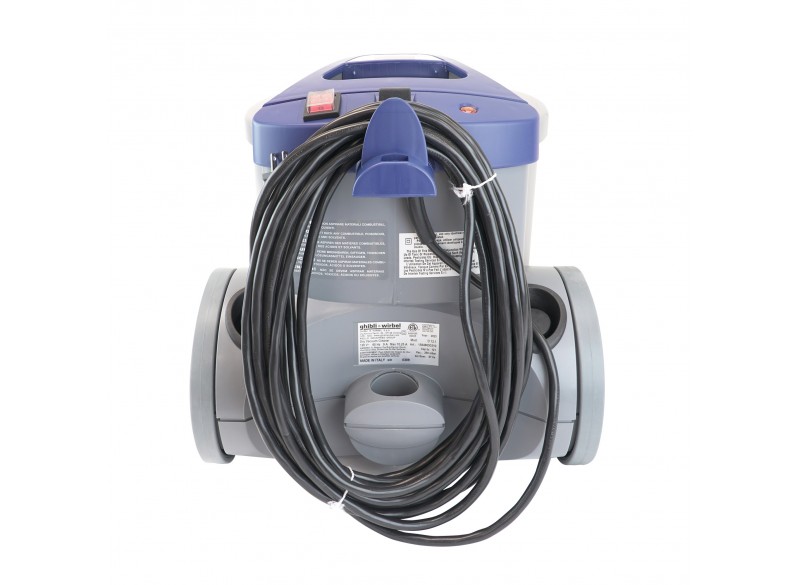 Commercial Canister Vacuum - Johnny Vac - Heavy Duty - On-Board Tools - Paper Bag - Grey & Blue - Ghibli AS6 D12