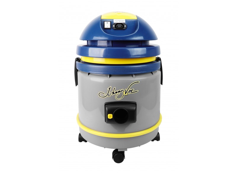 Commercial Vacuum Johnny Vac - Tank Capacity of 4 gal (15 L) - Accessories and Paper Bag Included - Integrated Electrical Outlet - 1000 W Motor - Swivel Casters