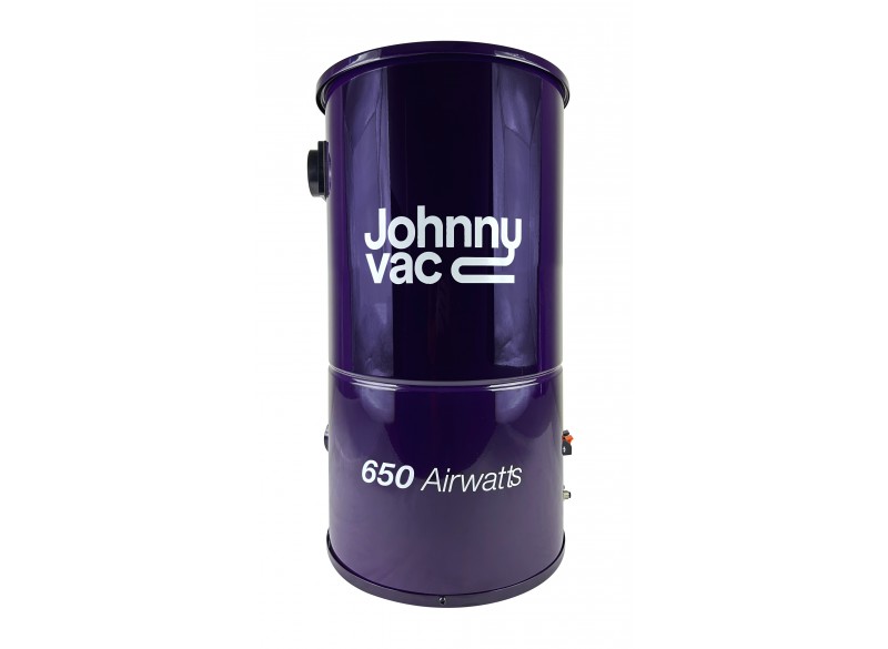 Central Vacuum Johnny Vac - Silent - 650 Airwatts - 5 gal (19 L) Tank Capacity - Wall Mount Bracket - Microtex Filter - HEPA Bag