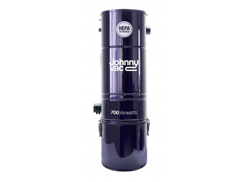 Central Vacuum Johnny Vac - JV700LSA - Silent - 700 Airwatts - 6 gal (22.7 L) Tank Capacity - Wall Mount Bracket - HEPA Filter and Bag