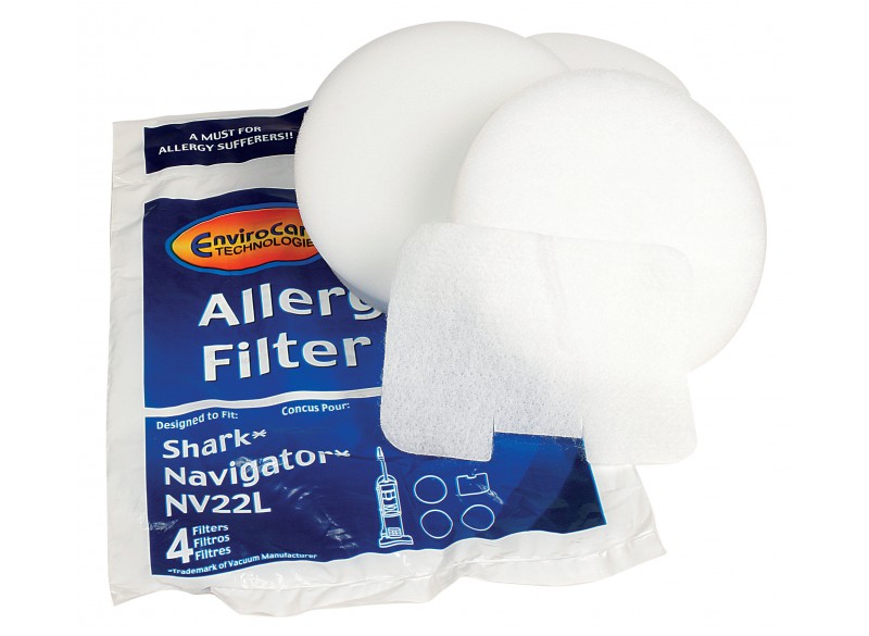 Filtre mousse pour aspirateur Shark Navigator NV22L - paquet de 4 filtres - F249