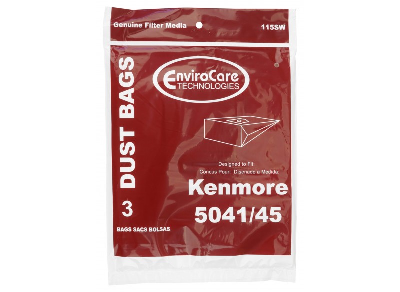 Sac en papier pour aspirateur Kenmore 5041/45 - paquet de 3 sacs - Envirocare 115SWJV