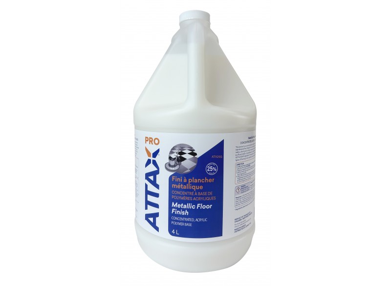 Fini à plancher métallique (concentré à base de polymères acryliques 25%) -  4 L (1,06 gal) - Attax ® Pro