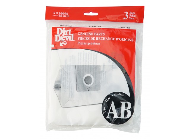 Paper Bag for Dirt Devil Type AB Vacuum - Pack of 3 Bags - 440001018