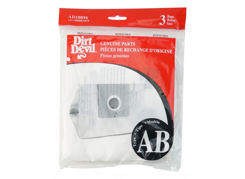 Sac en papier pour aspirateur Dirt Devil type AB - paquet de 3 sacs - 440001018