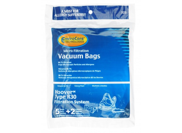 Microfilter Vacuum Bag for Hoover R30 and Replacement for Dirt Devil Type AB Bag - Pack of 5 bags