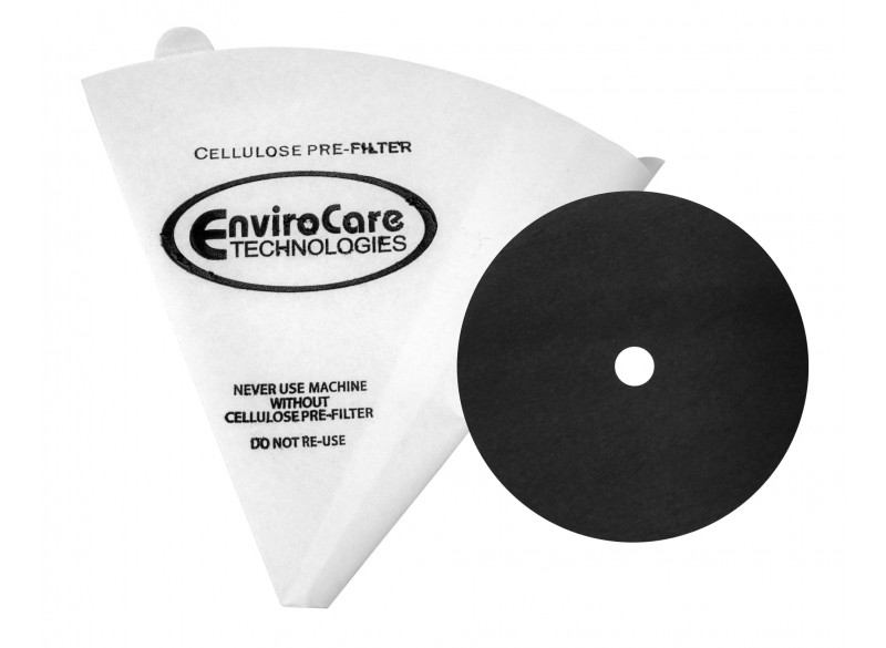 Cone Shape Paper Bag for Filter Queen Vacuum - Pack of 12 Bags + 2 Motor Filters - Envirocare 200JV