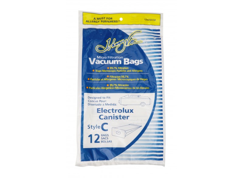 Paper Bag for Electrolux Canister Vacuum Style C - Pack of 12 Bags - Envirocare 805