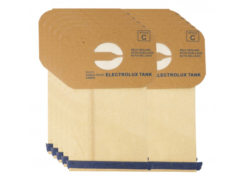 Paper Bag for Electrolux Canister Vacuum Style C - Pack of 12 Bags - Envirocare 805