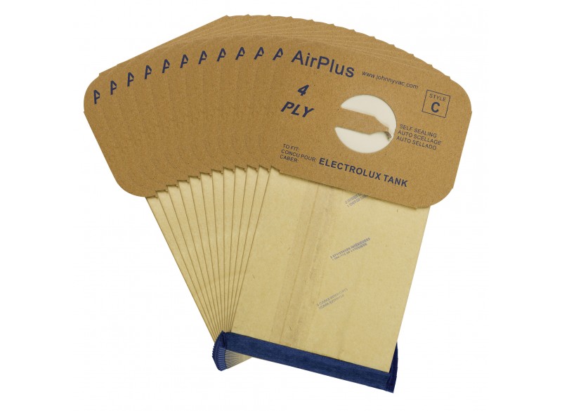 Paper Bag for Electrolux Canister Vacuum - Style C AirPlus - Pack of 12 Bags