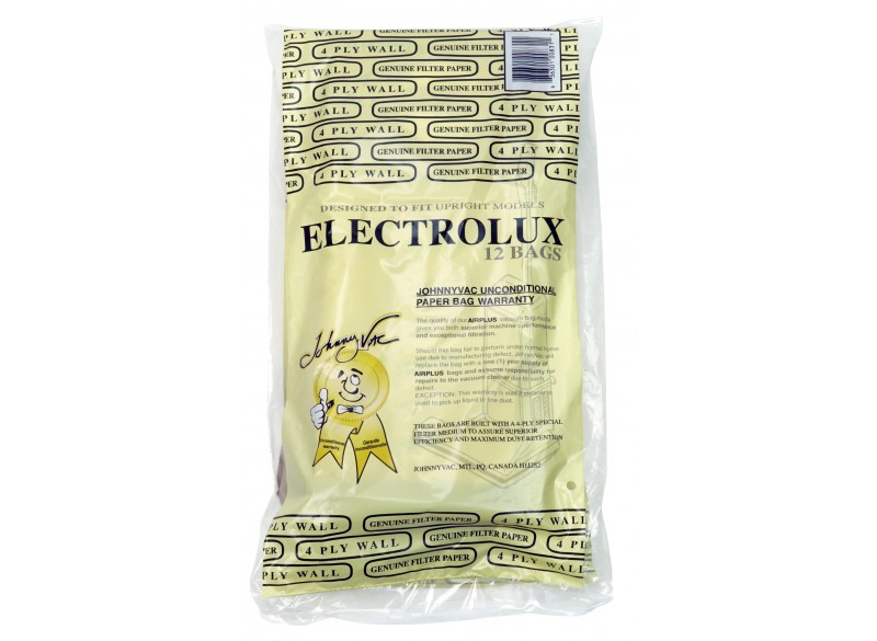 Paper Vacuum Bag for Electrolux Upright Vacuum - Style U - Pack of 12 Bags