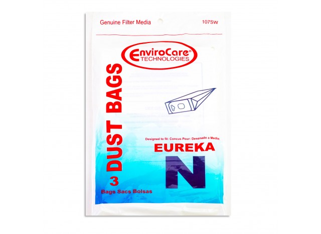 Paper Bag for Eureka Type N Vacuum - Pack of 3 Bags - Envirocare 107SWJV