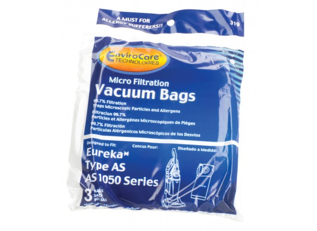 MICROLINED FILTRATION VACUUM BAGS - EUREKA AS - PKG/3