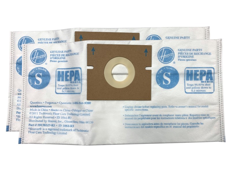 Sac microfiltre HEPA pour aspirateur Hoover type S - paquet de 2 sacs - 59138327