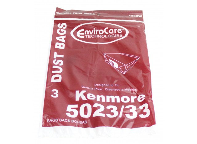 Paper Bag for Kenmore 5023/5033 Vacuum - Pack of 3 Bags - Envirocare 129SW