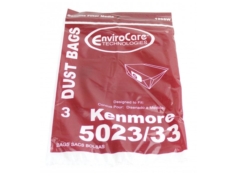 Sac en papier pour aspirateur Kenmore 5023/5033 - paquet de 3 sacs - Envirocare 129SW