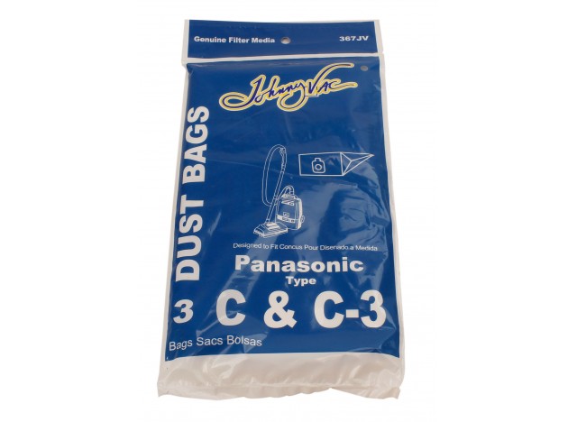 Sac en papier pour aspirateur Panasonic type C et C-3 - paquet de 3 sacs - Envirocare 108SWJV