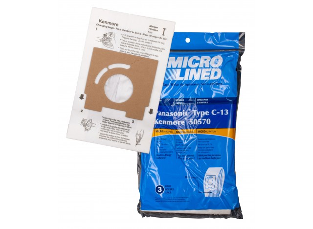 Paper Bag for Panasonic Type C-13 Vacuum - Pack of 3 Bags - MC3900