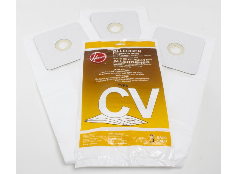 Synthetic Bag for Hoover Central Vacuum Type CV - Pack of 3 Bags