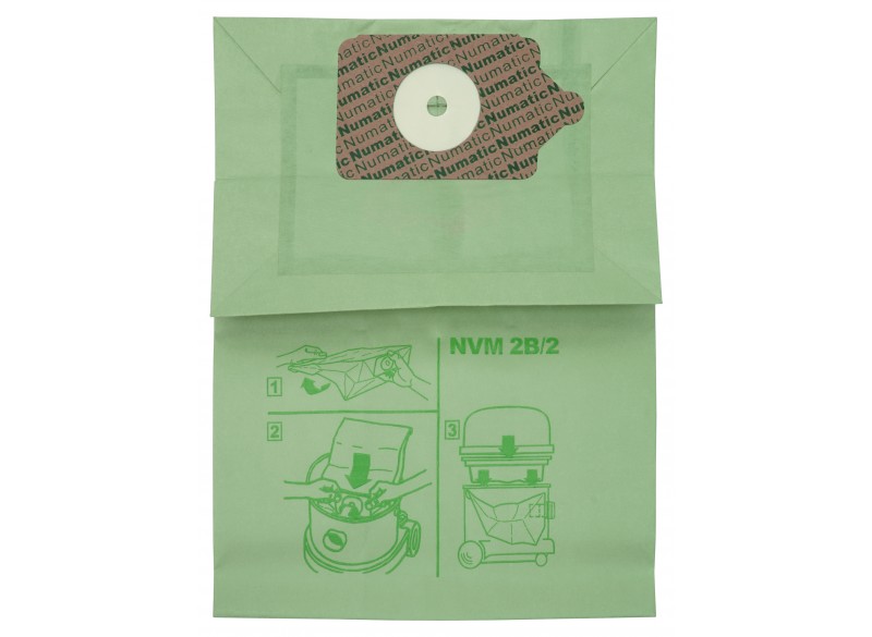 Paper Bag for Vaccum Johnny Vac JV402 - Numatic Charles NVM2B 300, 350, 360, 375, 380 - Pack of 10 Bags