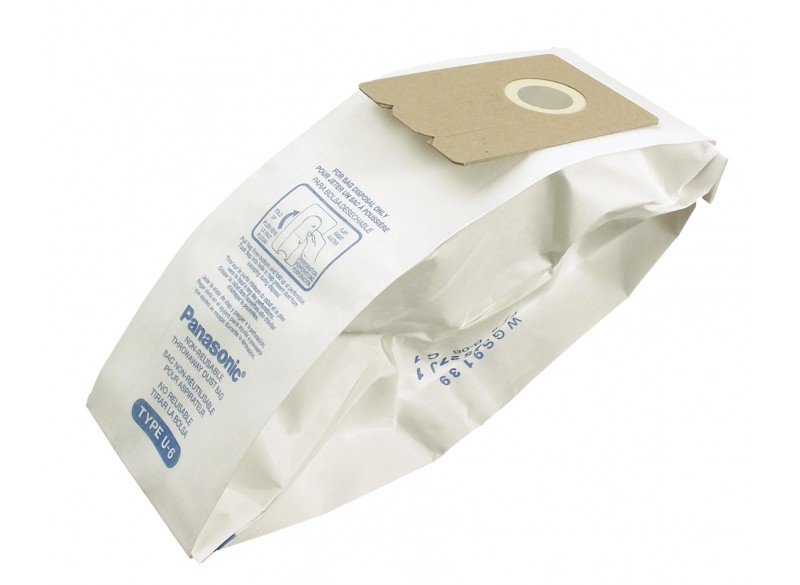 Paper Bag for Panasonic U6 Vacuum - Pack of 6 Bags