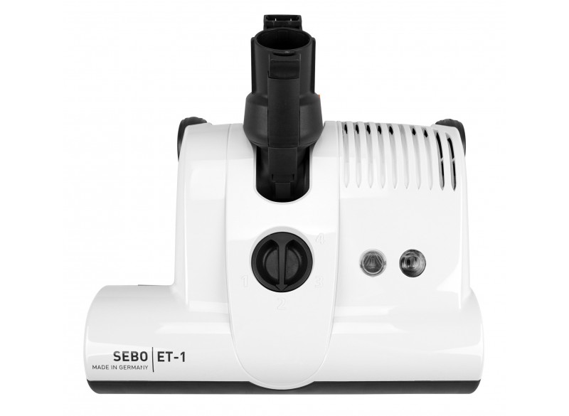 Quick Connect Power Nozzle - 12" (30.5 cm) Width - Adjustable Height - White - Geared Belt - Plastic Roller Brush - Sebo ET-1F2