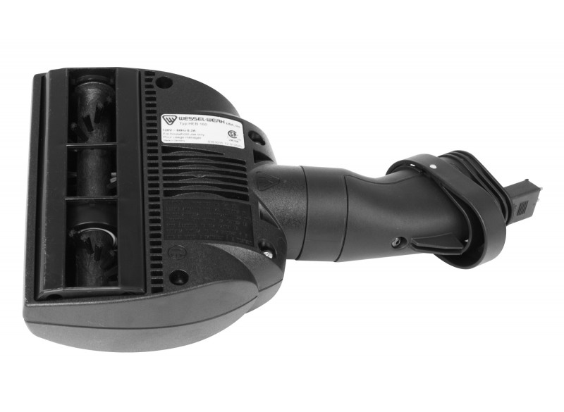 Balai électrique à main - largeur de 15,2 cm (6") - hauteur ajustable - noir - courroie dentelée - rouleau-brosse en plastique - Wessel-Werk 10.9 047-304