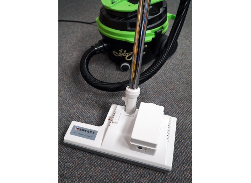 Power Nozzle - 12" (30.5 cm) Width - White - V-Shaped Belt - Wireless with Charger - Wood Roller Brush - Perfect PN1BW