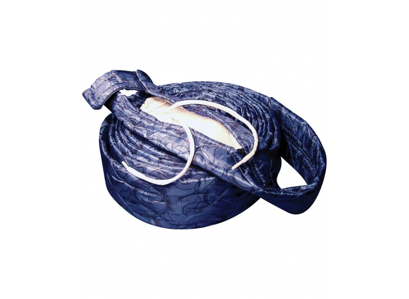 Cover for 30' (9 m) Hose of Central Vacuum Cleaner - Padded - with Zipper - Blue - VacSoc VS-PZBL30