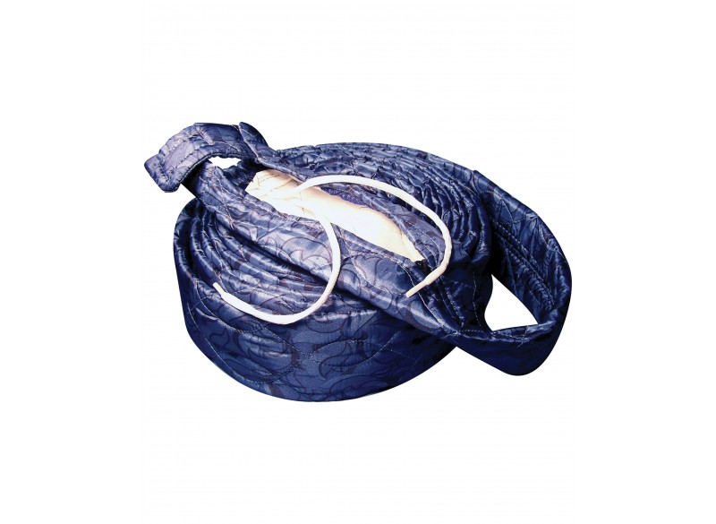 Cover for 35' (10 m) Hose of Central Vacuum Cleaner - Padded - with Zipper - Blue - VacSoc - VS-PZBL35